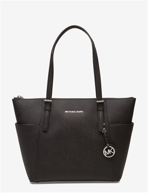 michael kors ew tote black|michael kors black studded handbag.